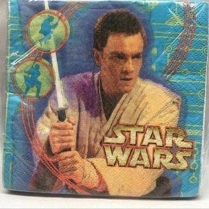 Vintage Star Wars Episode I Obi-Wan Kenobi Party Napkins 64ct Hallmark 1999